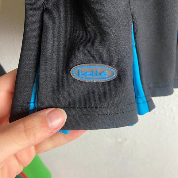 Bolle High Performance Size M Tennis Skirt Skort Black Teal Pleated Preppy Cheer - Picture 8 of 8